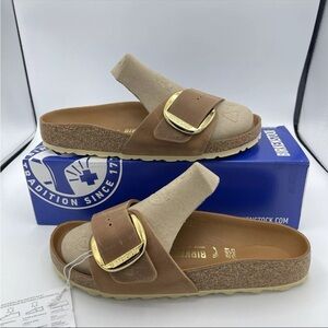 Birkenstock Madrid Big Buckle | Cognac | EU 38 | US L7/ M5 | Narrow Fit Leather